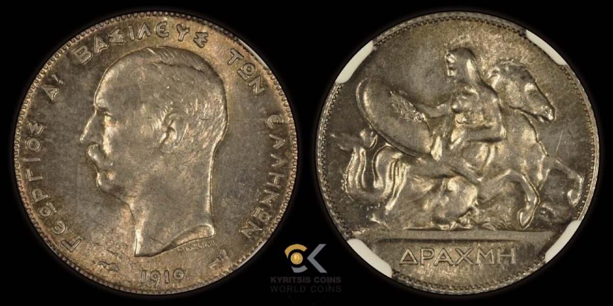 1 drachma 1910 ms65 ngc
