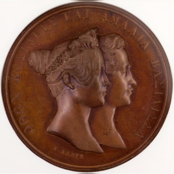 otto amalia 1836 medal lange ms65 bn ngc