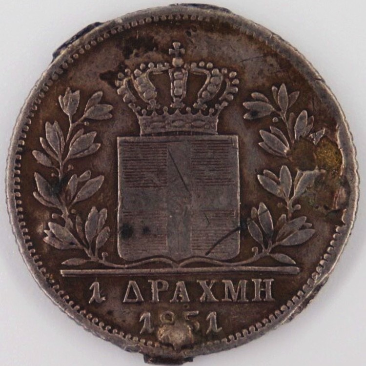 1 drachmai 1851 otto