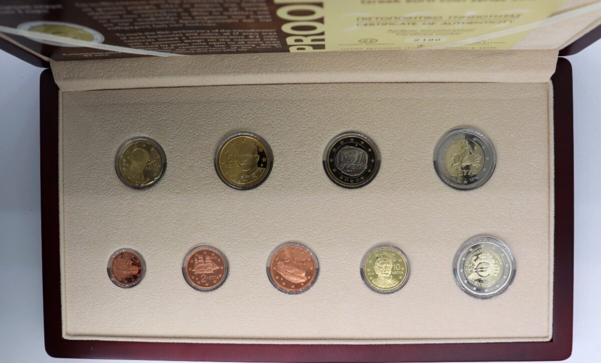 greek euro coin set 2012 proof