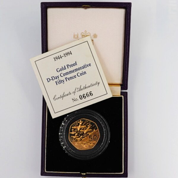 50 pence gold proof 1994 d-day