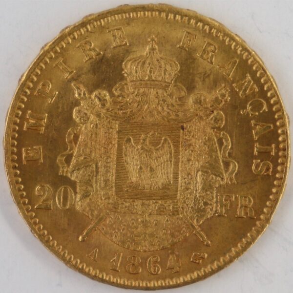 20 francs 1864-a paris mint