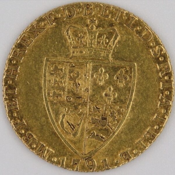 1 guinea 1791 george iii gold