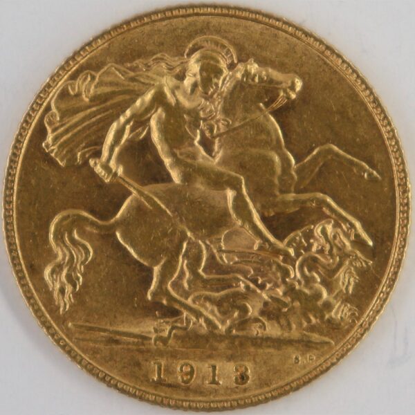 1 sovereign 1913 george v gold
