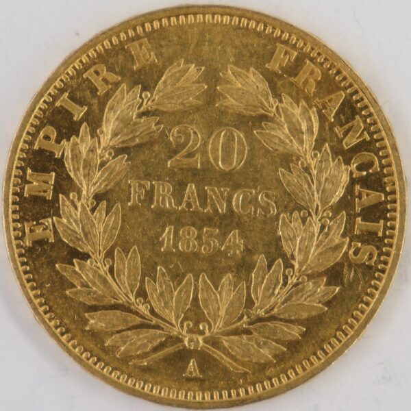 20 francs 1854-a paris mint