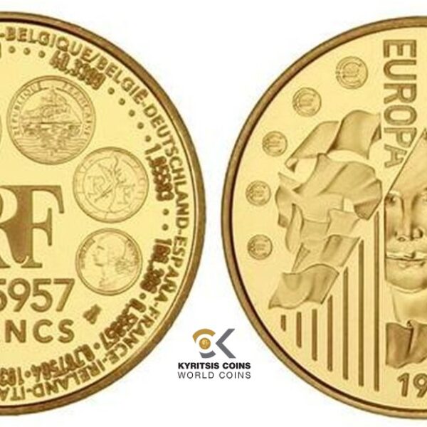 65.5957 francs 1999 france gold proof