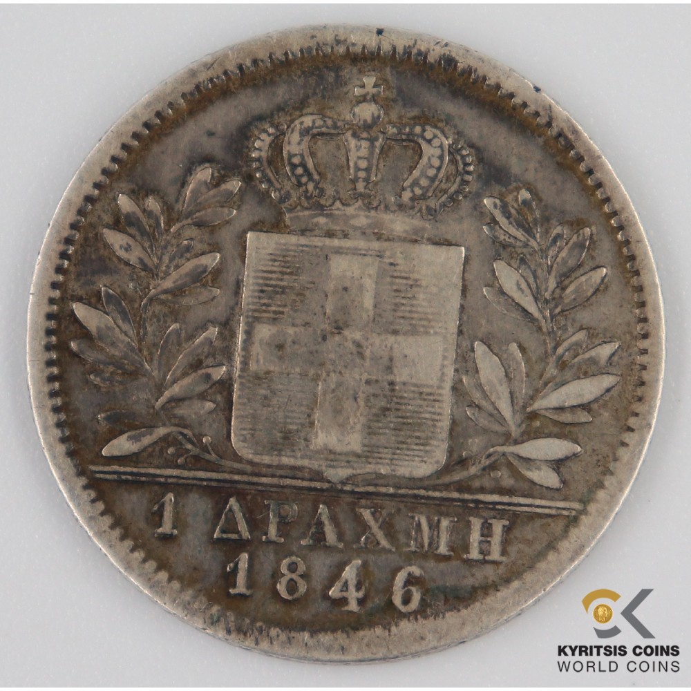 1 drachma 1846 greece otto
